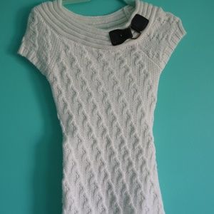 Pink Republic Knitted White Dress
